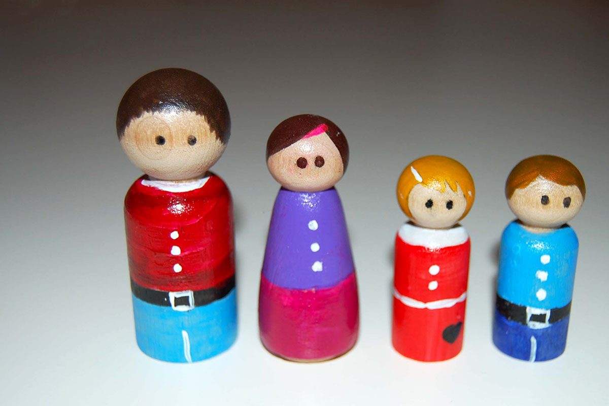 Wooden Peg People Craft Project 